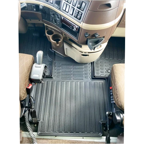 V-TRUCK CORP FLOOR MATS FOR VOLVO VNL 2004-2018 THERMOPLASTICS, Black, VL04-18-FM-TPO