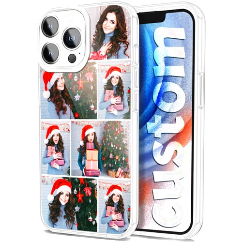 YeeDgner Personalized Multiple Pictures/Photos Customized Gift Custom Phone Case for iPhone 16 15 14 13 Pro Max Mini 12 11 for Samsung S25 S24 S23 S22 S21 S20 FE Ultra Plus Note 20 A15 A14 A54 A53 A13 Clear