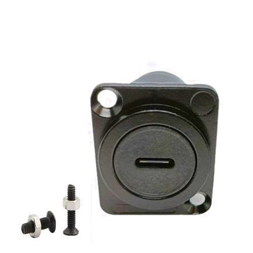 SHANFEILU D Type Panel Mount Adapter Coupler USB Type C 3.1 Female to Female Panel Fixed Pass Through Module Extension Converter Data Transmission for Audio Video Network Equipment