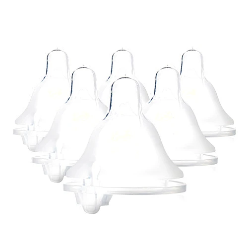 Evenflo Feeding Balance + Wide Neck BPA-Free Silicone Medium Flow Baby Bottle Nipple - 3 Months+, 6ct Medium Flow Pack of 6