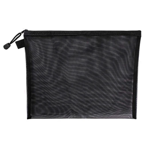 Juroicessry Black Zipper Pouch 1PC A4/A5/A6 Mesh Zipper Book File Folders Document Bag Stationery Pencil Storage Bags Cosmetic Makeup Pouch Office Supplies Office Storage Supplies