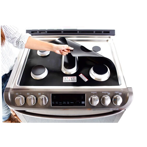StoveGuard Stove Protectors for Samsung Gas Ranges | Custom Cut | Ultra Thin Easy Clean Stove Liner | Made in the USA | Model NX58F5500SS