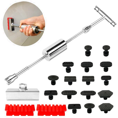 Manelord Dent Puller - Dent Remover with T bar Dent Puller and Upgraded Dent Puller Tabs for Car Dent Repair and Metal Surface Dent Removal