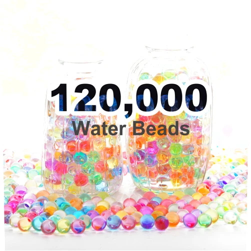 WITCOLOR 120,000 Water Gel Beads for Vases, Colorful Water Jelly Beads, Perfect for Floating Beads Pearls, Floating Candles, Wedding Centerpiece Floral Decoration and Home Decor
