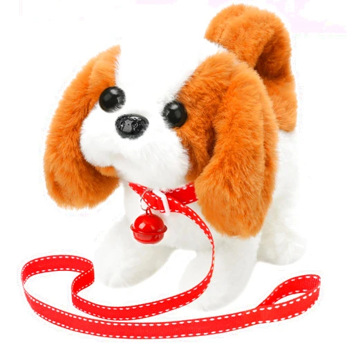 KSABVAIA Plush Saint Bernard Toy Puppy Electronic Interactive Dog - Walking, Barking, Tail Wagging, Stretching Companion Animal for Kids Toddlers