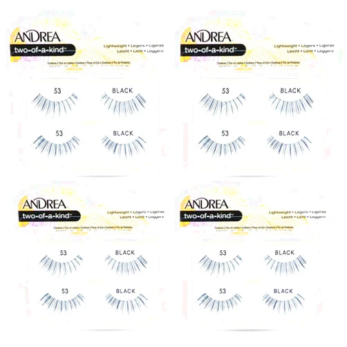 Andrea Two of a Kind False Lashes #53 Black, 4 Pack