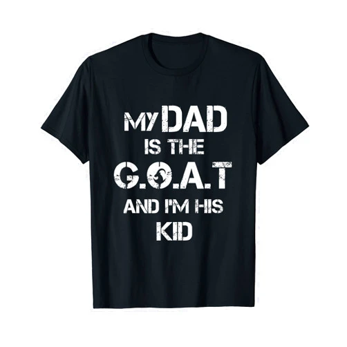 Mango Art Tee Fun Unique and Creative Design Father's Day My Dad is the GOAT and I'm his Kid T-Shirt