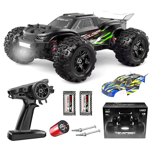 WIAORCHI 1:16 RTR Brushless High Speed RC Cars for Adults, Max 42mph Hobby Electric Off-Road Jumping RC Monster Trucks, Oil Filled Shocks 4WD Remote Control Car with 2 Batteries for Boys
