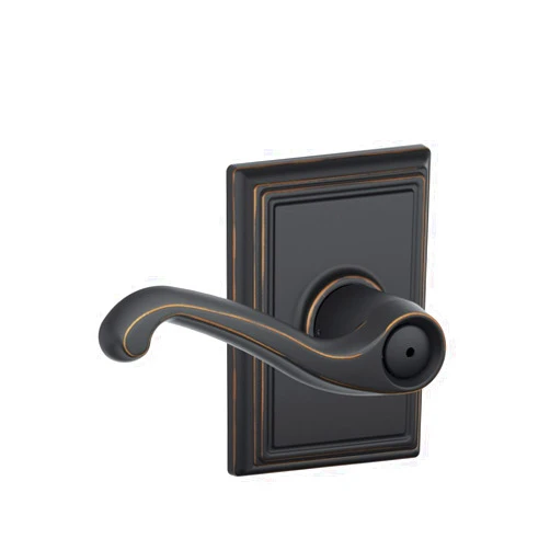 Schlage F40FLA716ADD Addison Collection Flair Privacy Lever, Aged Bronze