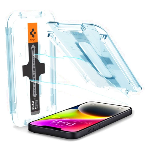Spigen Tempered Glass Screen Protector [GlasTR EZ FIT] designed for iPhone 14 / iPhone 13 Pro/iPhone 13 [2 Pack]