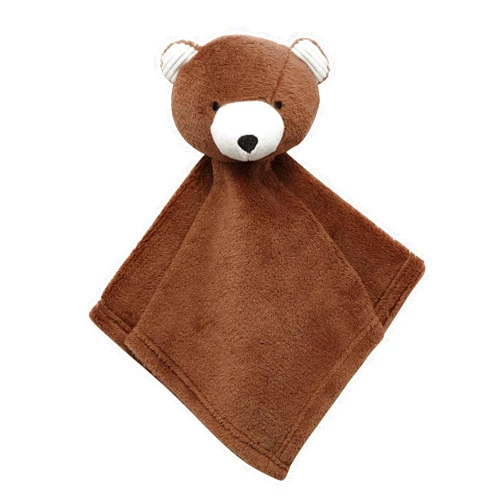 Lambs & Ivy Brown Bear Soft Baby/Child/Toddler Plush Lovey Security Blanket