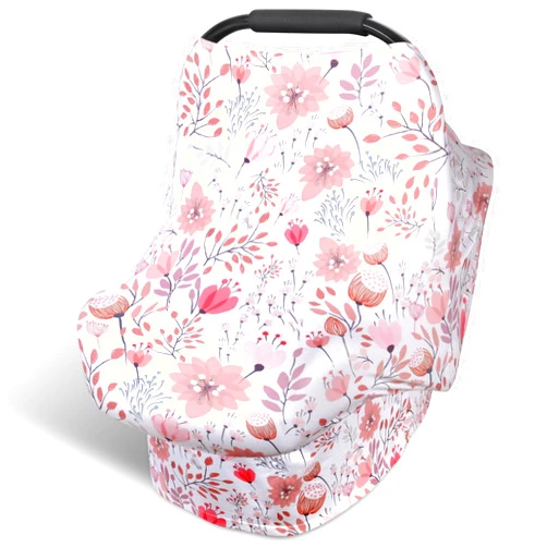 Rquite Car Seat Covers for Babies, Baby Car Seat Canopy Carrier Cover, Breathable Nursing Cover for Breastfeeding, Stretchy Carseat Cover Boys Girls, Multi-Use Infant Carseat Stroller Cover