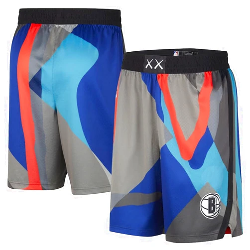 Outerstuff Brooklyn Nets NBA Kids Youth 8-20 Black City Edition On-Court Swingman Performance Shorts