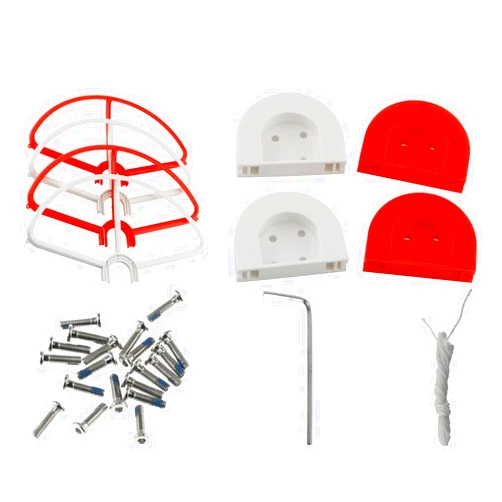 RLECS Propeller Protector RLECS 1Set Red and White Propeller Blade Crash Guard Cover Bumper for DJI Phantom 3