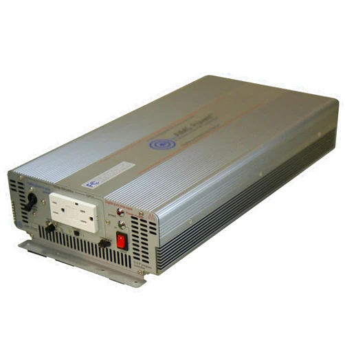 AIMS Power PWRIG200012120S 2000W Pure Sine Inverter, Continuous 4000W Surge Peak Power, 12V DC Input, 60hz or 50hz Switch, 1 GFCI Dual Outlet
