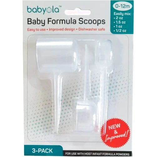 Babyola Baby Formula Dispensing Scoops for Infants & Newborns; Easily Make 2oz, 1oz or 1/2oz of Milk