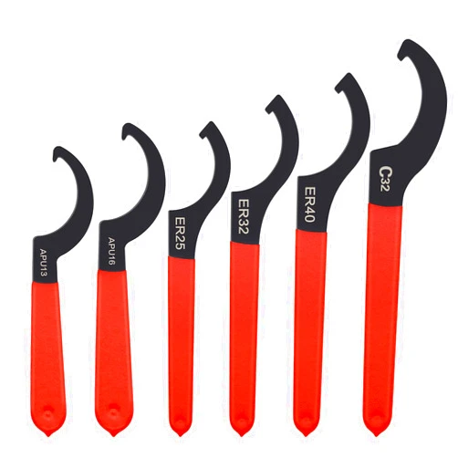 Mdvora 6pcs Coilover Spanner Wrench Set, Coilover Wrench, C-Shape Spanner Wrench, Shock Spanner Hook Wrench Tools, for Suspension System and Shock Adjustment
