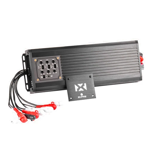 NVX MVPA6 Marine-V Series 6-Channel Bridgeable Micro Class D Compact Car Amplifier (900W Total RMS) | IPX67 Waterproof Rating