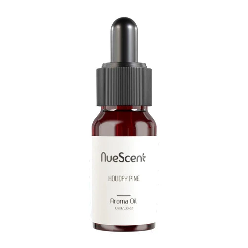 NueScent Holiday Pine Aroma Oil Blends for Scent Diffuser - Cedarwood, Eucalyptus, Lavender Notes - Luxury Aroma Diffuser Oil for Home - Suitable for Cold Air & Ultrasonic Diffusers - 10ml