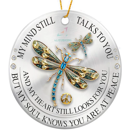 4LIEUBASMI Only Sold by 4LIEUBASMI Dragonfly Memorial Ceramic Ornament Gift – Remembrance Bereavement Keepsake for Loss of Loved One