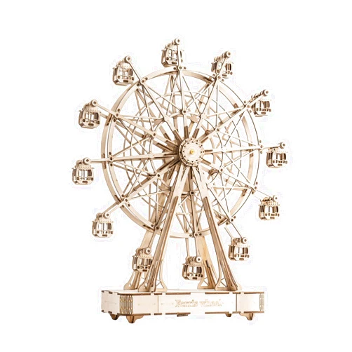Rowood 3D Puzzles for Adults, Model Kits for Adults, Wooden Music Box,DIY Craft Kits for Adults Teen Boy Gifts on Birthday Christmas - Ferris Wheel (232 PCS)