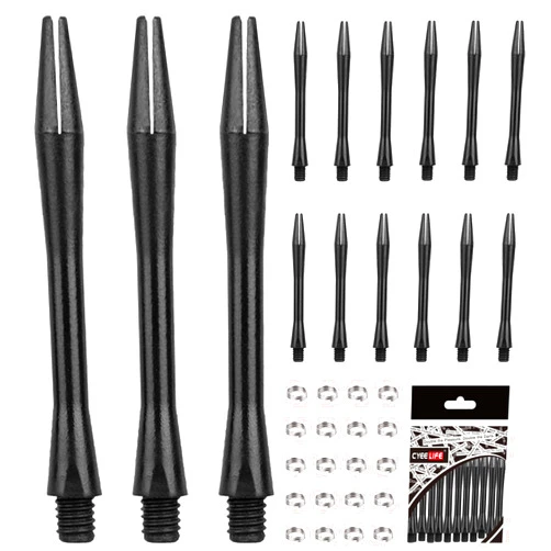 CyeeLife 15pcs Nylon Dart Shafts with 20pcs Spring O Rings,Dart Accessories