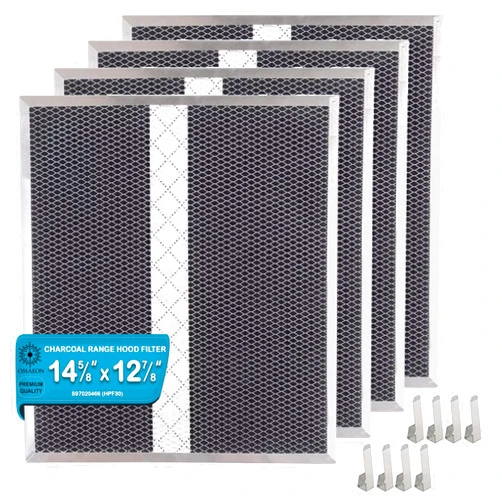 Omaeon 4 Pack HPF30 Charcoal Range Hood Filters – 14-5/8