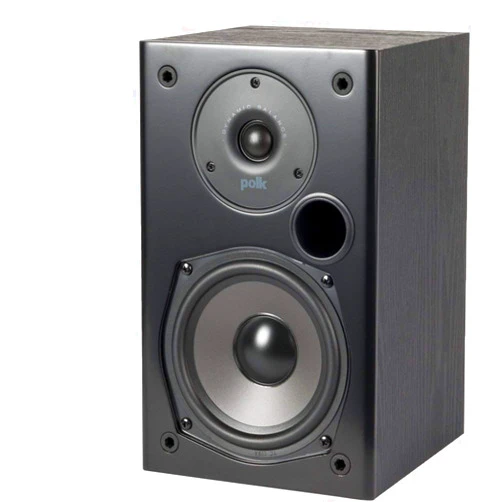 Polk Audio T15 100 Watt Home Theater Bookshelf Speakers – Hi-Res Audio with Deep Bass Response, Dolby and DTS Surround, Wall-Mountable, Pair, Black