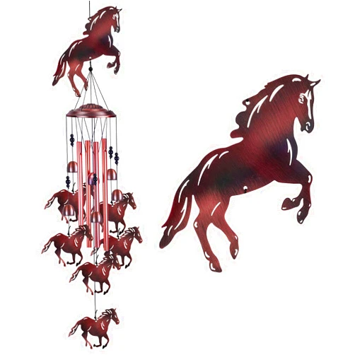 Xxschy Horse Wind Chimes for Garden, Home, Balcony, Yard, Outdoor Decoration, Horses Chimes, Memorial Wind Bells, Horses Wind Catcher, Blessing Wind Chimes Xmas Gifts for Mom, Grandma, Family, Women, Friends