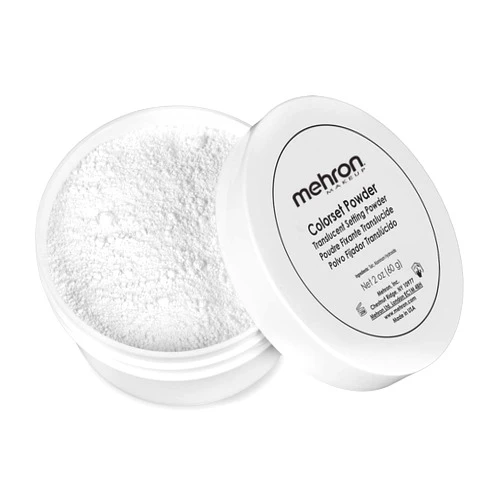 Mehron Makeup Colorset Powder | Translucent Powder Setting Powder | Face Powder For Special Effects, Halloween, & Film 2 oz (60 g)