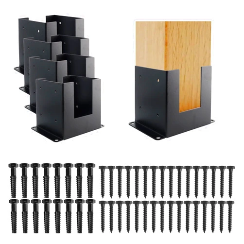 MEWSDEN 6x6 Post Base 4Pcs (Inner Size 5.6
