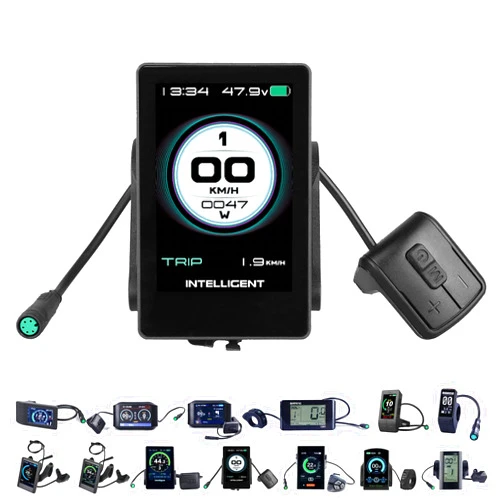 BAFANG LCD Display & Computer for Electric Bike : P860C Compatible BBS01 BBS02 BBSHD Mid Drive Motor, 8fun Smart Indicator & Meter Control Panel with Controller for eBike Conversion Kit