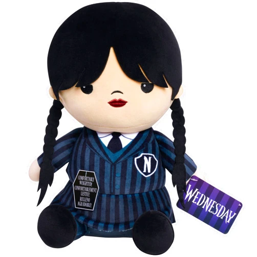 Just Play Wednesday Comfort 2 Pound Weighted Plush, 10-inch Collectible Stuffed Doll, Pretend Play, Kids Toys for Ages 3 Up