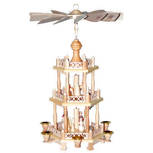 Off the Wall Toys Alexander Taron Importer 16798 Richard Glaesser Pyramid-3 Tiers-Snowmen and deer-18.5