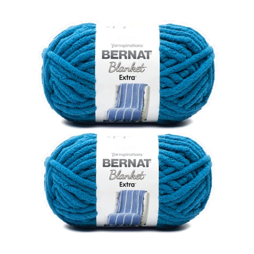 Bernat Blanket Extra Velveteal Yarn - 2 Pack of 300g/10.5oz - Polyester - 7 Jumbo - 97 Yards - Knitting/Crochet