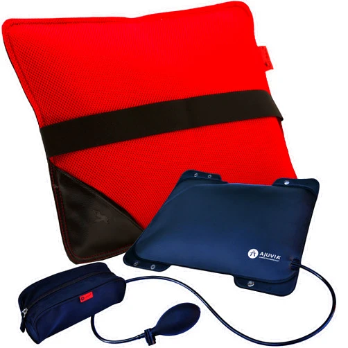 AJUVIA Back Vitalizer Lumbar Pillow and Lumbar Decompressor™ Portable Lumbar Traction Device Bundle