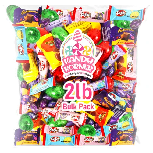 Kandy Korner Bars and Nuggets - Candy Bulk Individually Wrapped Chocolate Mix for gifting to your loved ones, Kisses Chocolate - 2lb Chocolate Candy Bulk Assorted Variety Pack Mounds Dark Chocolate