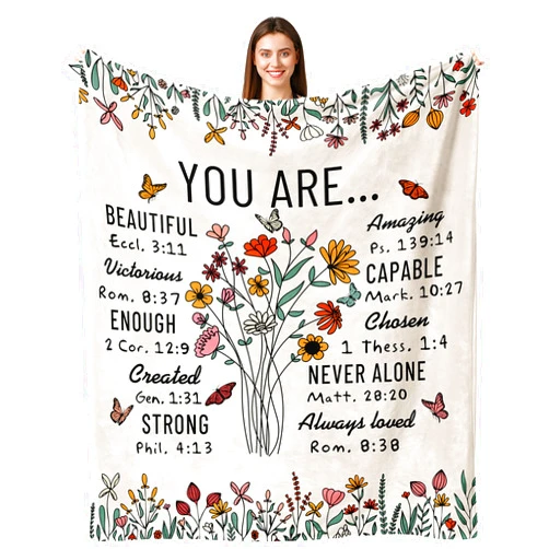Sulpoie Christian Birthday Gifts for Women Faith, Christian Throw Blanket 60