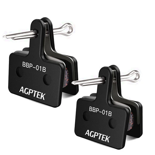 AGPTEK Bike Brake Pads, High-Performance Brake Pads, Disc Brake Pads & Spring (Semi-Metallic) for Mountain Bike Disc Brakes,Bike Pads Compatible with TRP Tektro Shimano Deore Br