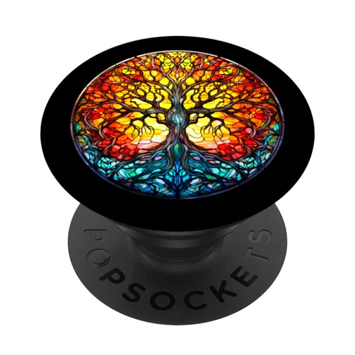 Tree of Life.Co Tree of Life Spiritual Nature Art Yoga Reiki Meditation PopSockets Standard PopGrip