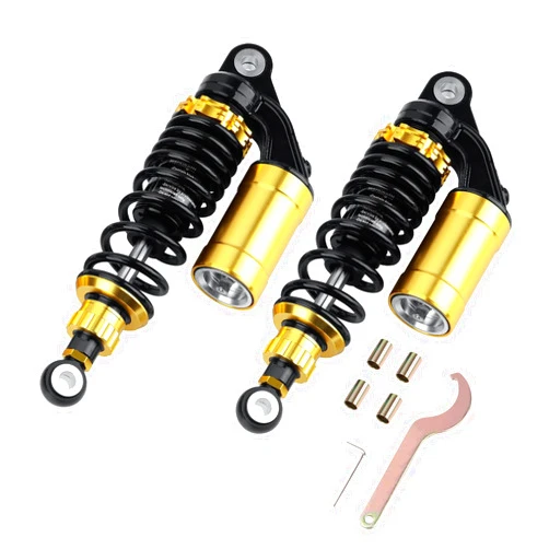 SEINECA Universal 280mm Motorcycle Shock Absorbers Rear Suspension 2PCS 11 inch Compatible with Gokart Honda ATV CB Yamaha Gokart(Black)