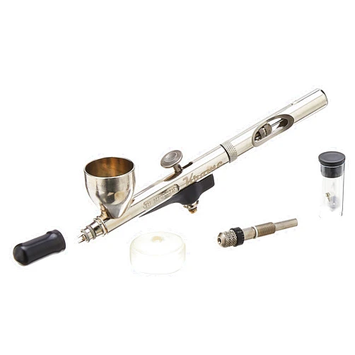 Badger Air-Brush Co. Badger Air-Brush Company RK-1 Krome Airbrush 2-in-1 Ultra Fine Airbrush with Additional Fine Tip, Spray Regulator and Needle