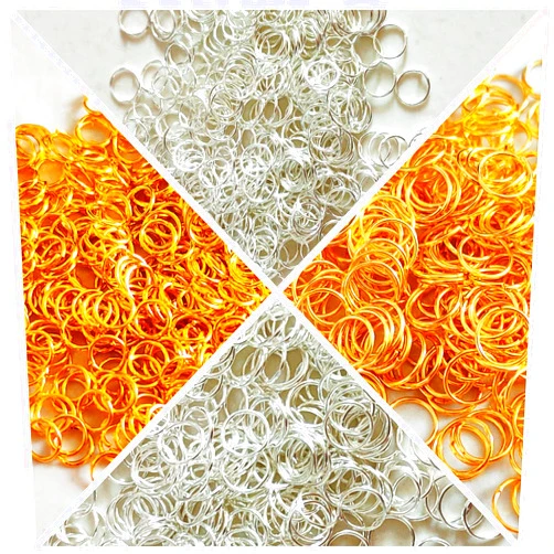 Teraiya's Golden and Silver Small and Large Jump Ring Combo kit (500 pcs Each - Total 2000 pcs)