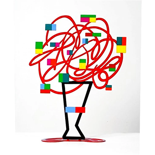 David Gerstein Art Red Bouquet Metal Modern Sculpture
