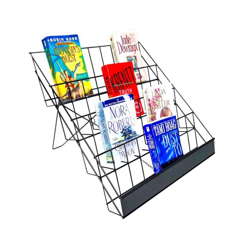 FixtureDisplays® 4-Tiered Book Signing Rack, CD Display, 18