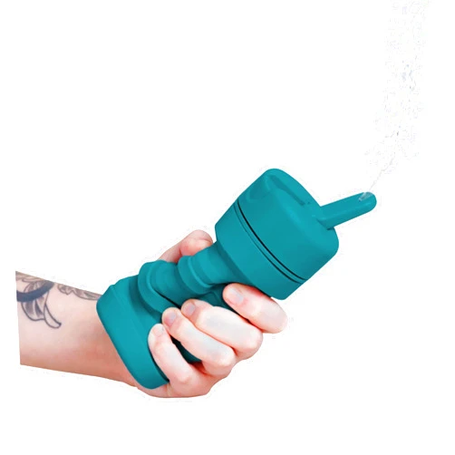 TUSHY Travel Bidet: Collapsible & Expandable for Discreet Portability | Refreshing Clean for Home, Camping, Outdoors & Travel (Helps Hemorrhoid Relief, Peri Bottle for Postpartum Care), Takeoff Teal