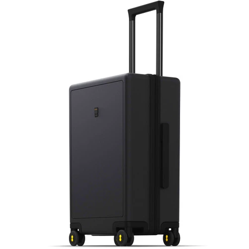 LEVEL8 Hard Shell Carry on Luggage Airline Approved, Carry on Suitcases with Wheels, Lightweight Luminous Textured Travel Luggage, Tsa Approved, 20 Inch Small Carry-On, Black