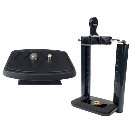 DaVoice 35mm Tripod Quick Release Plate for Quantaray, Sunpak 5800d 7000tm, Slik, Walmart MX1000, TG-P60T + Cell Phone Tripod Mount Adapter, Compatible with iPhone, Smartphone Camera Stand