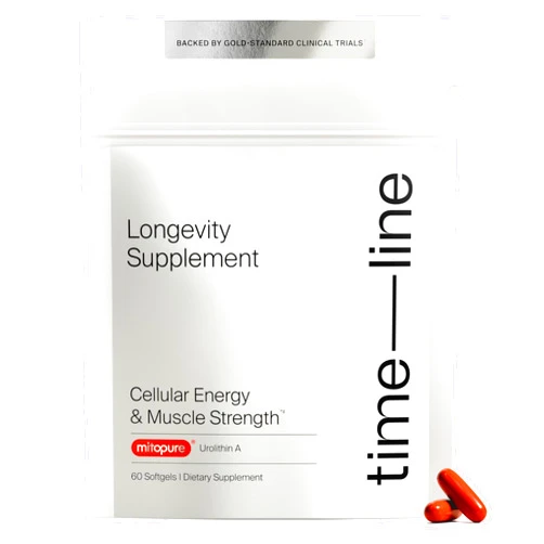 Timeline Mitopure Urolithin A Supplement Softgels - Clinically Proven Support for Healthy Aging and Cellular Renewal - Mitoceutical for Muscle Support and Longevity