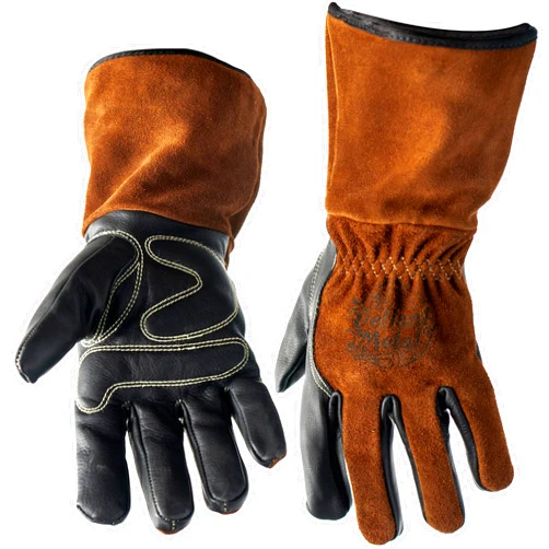 Defiant Metal MIG Welding Gloves - Premium Black Cow Leather